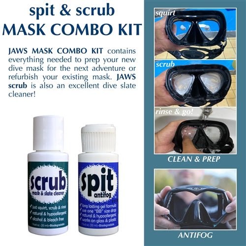 COMBO scrub & spit Combo Kits - Clean NO FOG Mask!